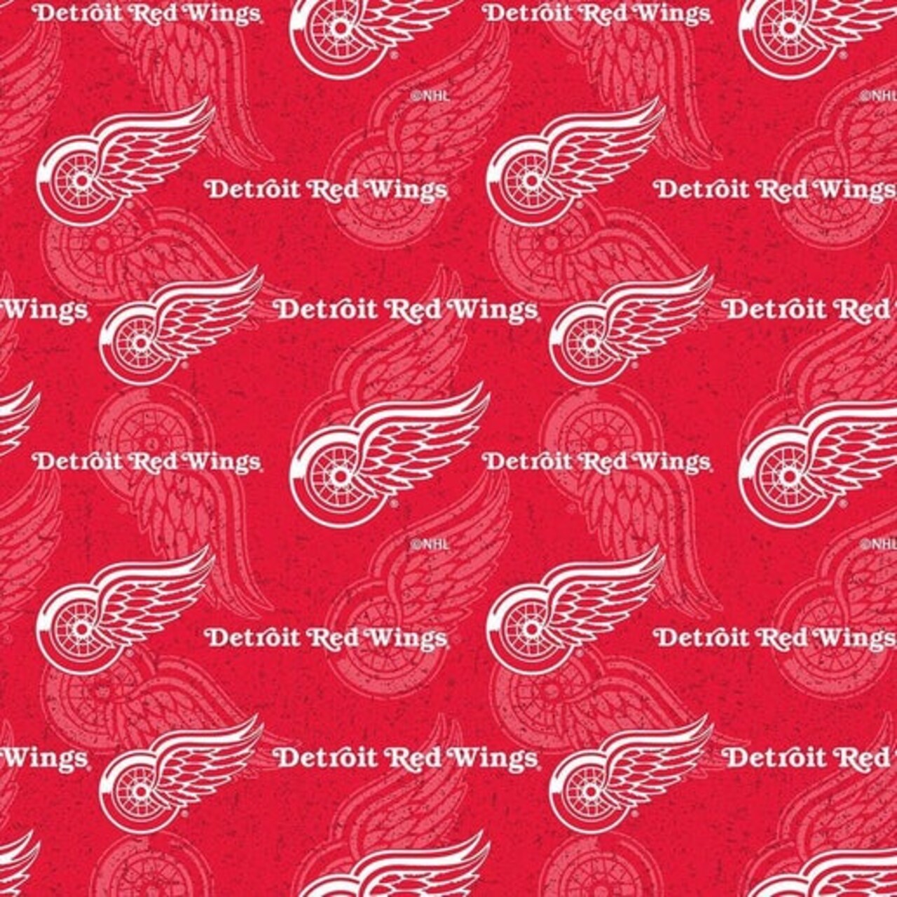 NHL Licensed Detroit Red Wings 1199-WIN Cotton Fabric by the Yard